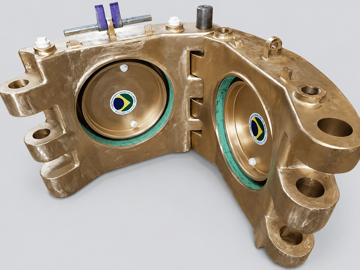 Water-cooled copper segment manufactured by Itametais for an industrial application