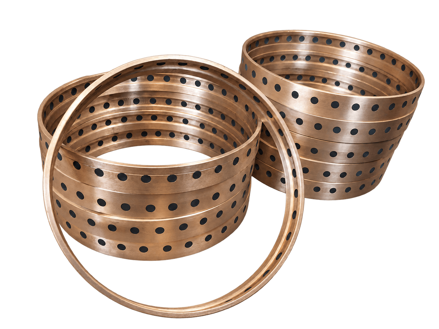 Graphite-plugged bushings